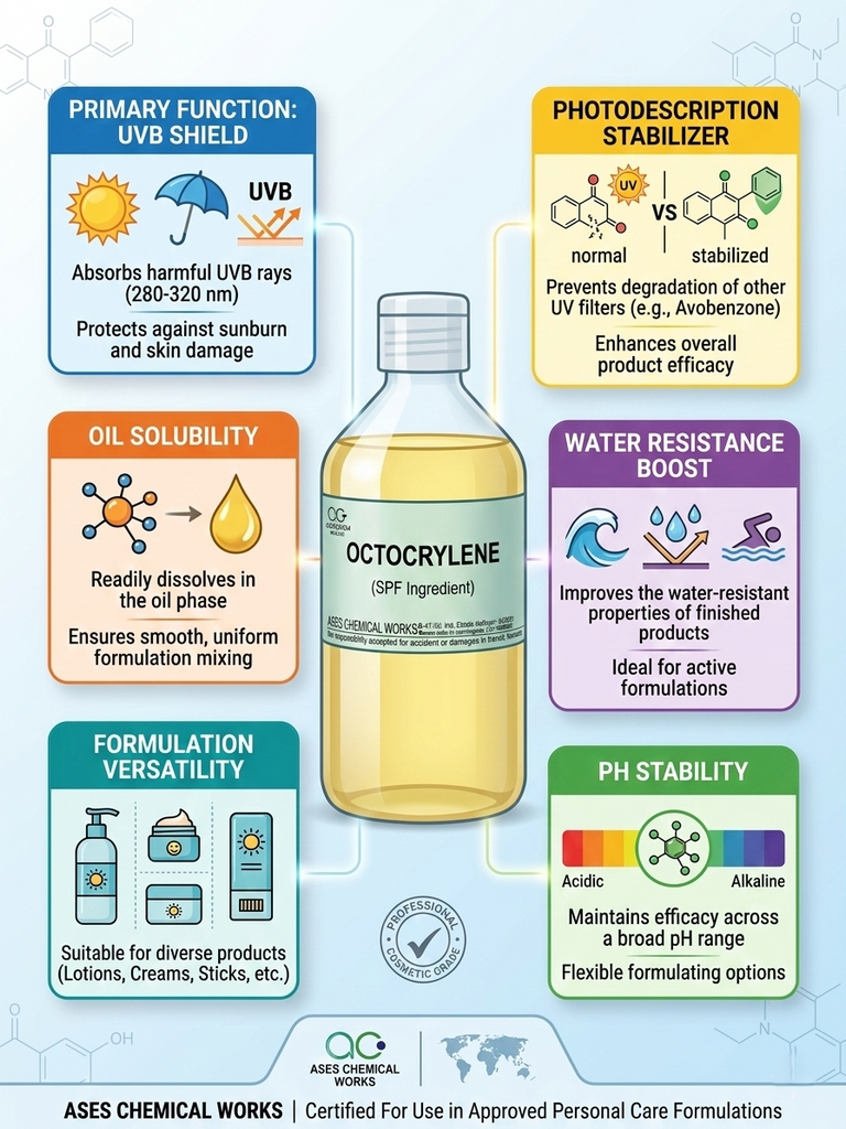 Shop Octocrylene (SPF Ingredient) Online in India – aseschem