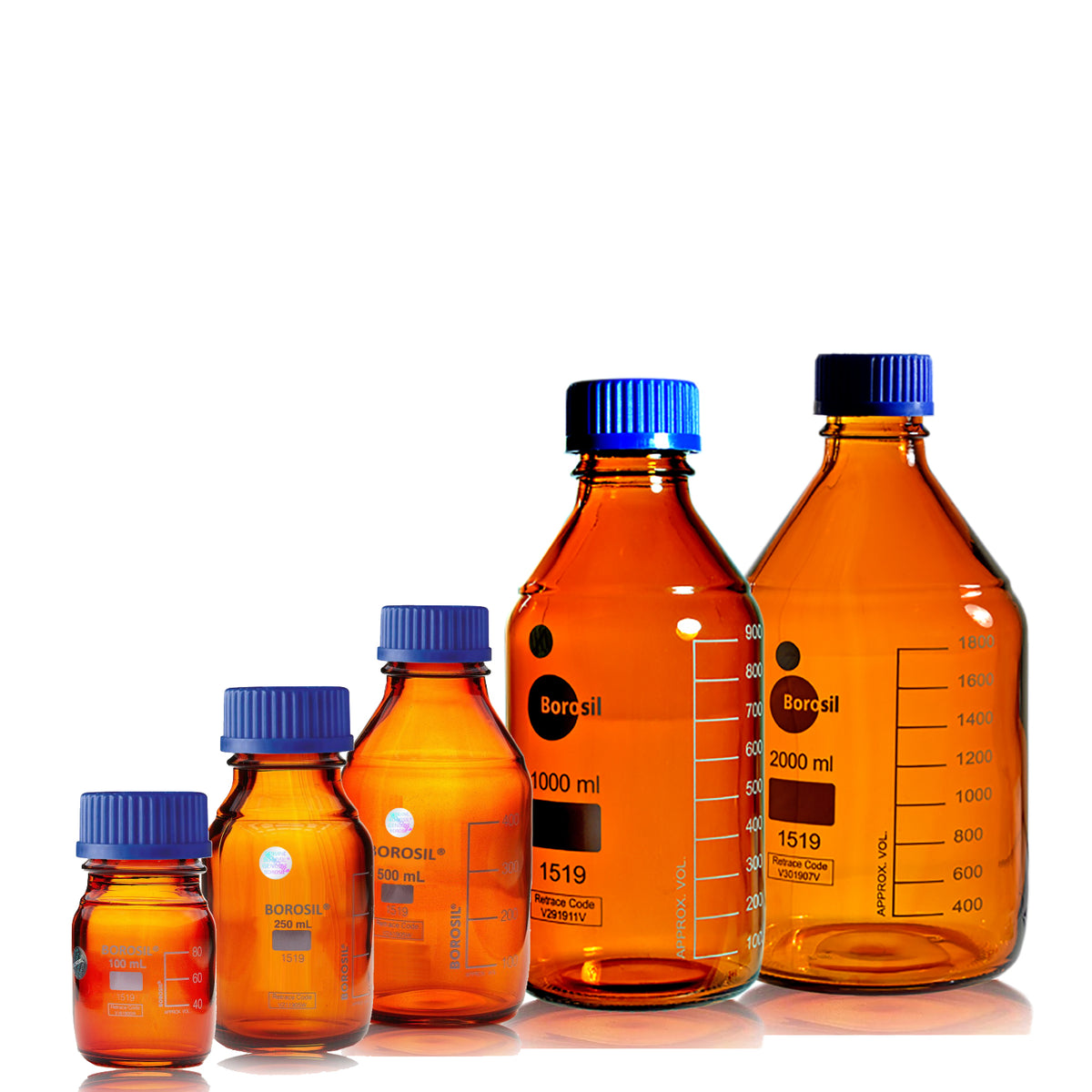 Reagent Bottle Amber Glass With Screw Cap Borosil – aseschem